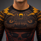 Рашгард - Venum Quetzal Fury Long Sleeve Rashguard - Black/Fury Red/ Tangerine​